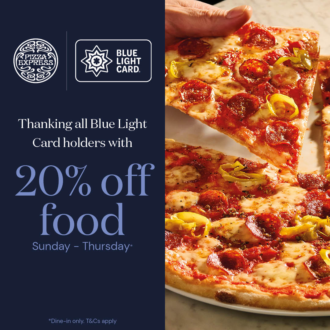 Featured image for “Blue Light Discount has landed at Pizza Express! 💙”